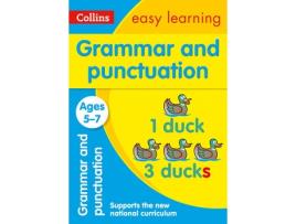 Livro grammar and punctuation ages 5-7 de collins easy learning (inglês)