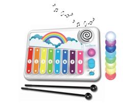 Instrumento Musical LEXIBOOK Xilofone Educativo Eletrónico 8 Teclas Luzes Guia 2 Baquetas Incluídas Branco/Azul (Idade Mínima Recomendada: 3 anos)