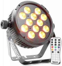 Projector LED PAR Slim 12x 12W (6 EM 1) RGBAW-UV DMX (BT300) - 