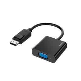 hama Adaptador DisplayPort (M) – VGA (F), FHD,  Preto