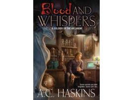 Livro blood and whispers de a.c. haskins (inglês)