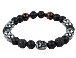 Pulseira KOVAÉ Premium Éveil (Aço Inoxidável - Preto - 17 cm)