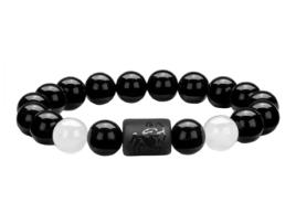 Pulseira ZENDRO Onyx Constellation Sagitário (Missanga - Preto - 18 a 20 cm)