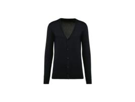 Cardigan para Homem KARIBAN PREMIUM (3XL - Algodão - Preto)