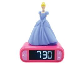 Despertador DISNEY digital Cinderella com luz nocturna 3D e efeitos sonoros