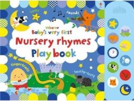 Livro baby's very first nursery rhymes playbook de fiona watt (inglês)