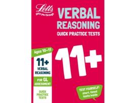 Livro 11+ verbal reasoning quick practice tests age 10-11 (year 6) de letts 11+ (inglês)