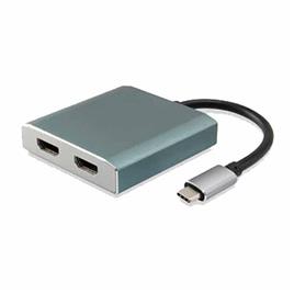 Adaptador USB Type C to 2 X Hdmi Female