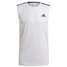 Adidas Camiseta Sem Mangas 3 Stripes L White