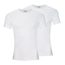 Lote de 2 T-shirts com gola redonda, em algodão