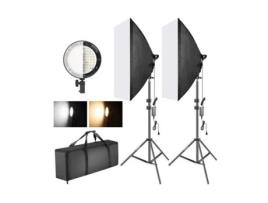 Kit de Iluminação de Estúdio NEEWER 2 Softboxes Estúdio 45W Led Bicolor 2700K 5500K