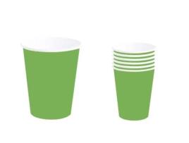 Copos Descartáveis GUIRCA Pack De 6 Verde Neon De 240 Ml (90 Cm)