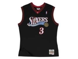 Camisola para Homem MITCHELL & NESS Philadelphia 76Ers Nba Preto para Basquetebol (Tamanho:XL)