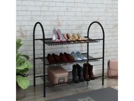 Sapateira [EN.CASA] (Preto - Metal - 69 x 68,5 x 32 cm)