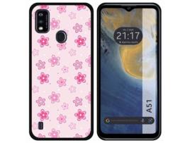 Capa para ZTE Blade A51 TUMUNDOSMARTPHONE Desenhos Flores Multicor