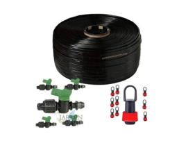 Pack 125 M Cinta De Riego Por Goteo 16Mm. Goteros Cada 20 Cm + 5 Llaves Conexión A Tubo Principal + 10 Tapones SUINGA