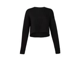 Sweatshirt para Mulher BELLA + CANVAS (L - Algodão - Preto)