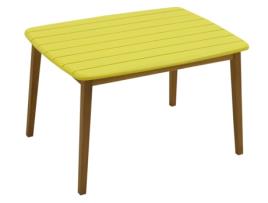 Mesa de Jantar de Jardim MYLIA Gozo (Amarelo - Madeira - 80x60x50 cm)