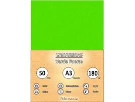 Papelão 180Gr A3 Verde Forte 50 Folhas