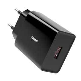 Carregador Rápido Baseus Qc 3.0 18w Preto