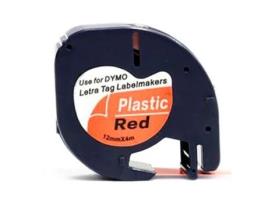 Fita Q Connect 12Mm X 4Mt para Letratag Machine Vermelho