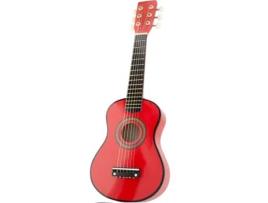 Instrumento Musical ULYSSE Wooden Red Guitar (Idade Mínima Recomendada: 3 anos)