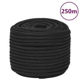 vidaXL Corda de barco 14 mm 250 m polipropileno preto completo
