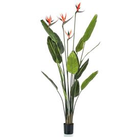 Emerald Árvore estrelícia artificial com 4 flores em vaso 150 cm