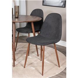 Venture Home Cadeiras de jantar Polar 2 pcs poliéster preto/natural