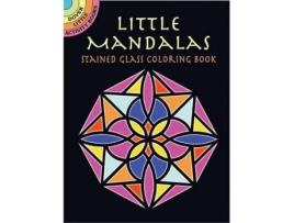 Livro little mandalas stained glass coloring book de a g smith (inglês)