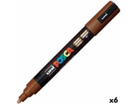 Rotuladores Posca Pc-5m Castanho 6 Unidades