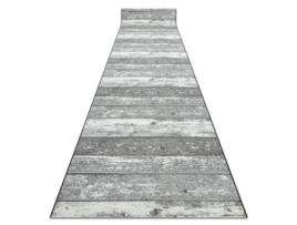 Alcatifa Do Corredor com Reforço de Borracha 120 cm Madeira, Borda Cinzento