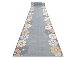 Passadeira Antiderrapante Cube Flor, A Goma Cinzento 100 cm