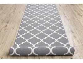 Passadeira Base Antideslizante 57 cm Trevo Marroquino Cinzento Trellis 30352