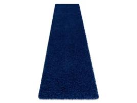 Tapete, Passadeira Soffi Shaggy 5cm Azul Escuro - Para Cozinha, Ante-Sala, Corredor