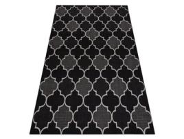 Tapete Sizal Floorlux 20607 Treliças Marroquinas Preto / Prata (240 x 330 cm)