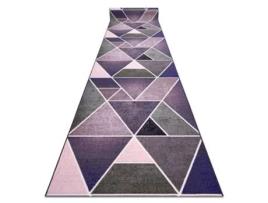Passadeira Antiderrapante Triângulos A Goma Roxo 80 cm