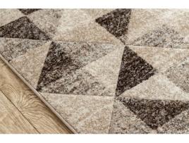 Passadeira Feel 5672/15055 Triângulos Bege/Castanho /Creme 80 cm