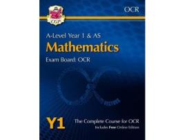 Livro a-level maths for ocr: year 1 & as student book with online edition de cgp books (inglês)
