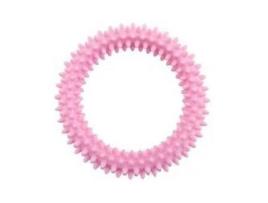 Anel De Brinquedo Pequeno Cão Com Espetos Rosa 11 cm NAYECO