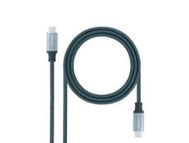 Cabo USB NANO CABLE > nanocable 1 m 3.2 gen 2 (3.1 gen 2) c preto, cinzento - 10.01.4101-COMB