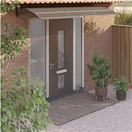 vidaXL Toldo de porta 300x100 cm policarbonato preto