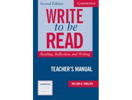 Livro write to be read teacher's manual de william r. smalzer (inglês)