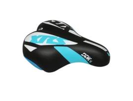 Sela deco azul-branca com carril de aço preto para crianças DDK XRS