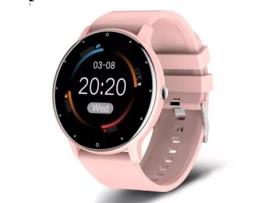 Smartwatch LIGE Ultra Fino Rosa em Português recebe Notificações e Alerta de Chamadas inclui Funções Desportivas