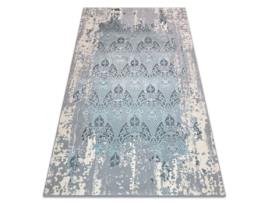 Tapete Moderno Core W3824 Ornamento Vintage - Estrutural, Dois Níveis, Azul Claro/Creme/Cinzento (200 x 290 cm)