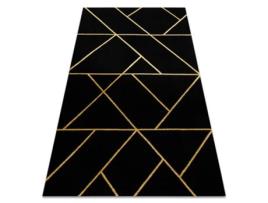 Tapete Emerald Exclusivo 1012 Glamour, À Moda Geométrico Preto/Ouro (200 x 290 cm)