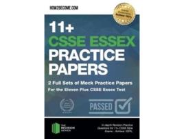 Livro 11+ csse essex practice papers: 2 full sets of mock practice papers for the eleven plus csse essex test de how2become (inglês)