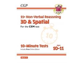 Livro 11+ cem 10-minute tests: non-verbal reasoning 3d & spatial - ages 10-11 book 2 (with online ed) de cgp books (inglês)