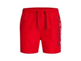 Calções JACK & JONES Homem (S - Vermelho)